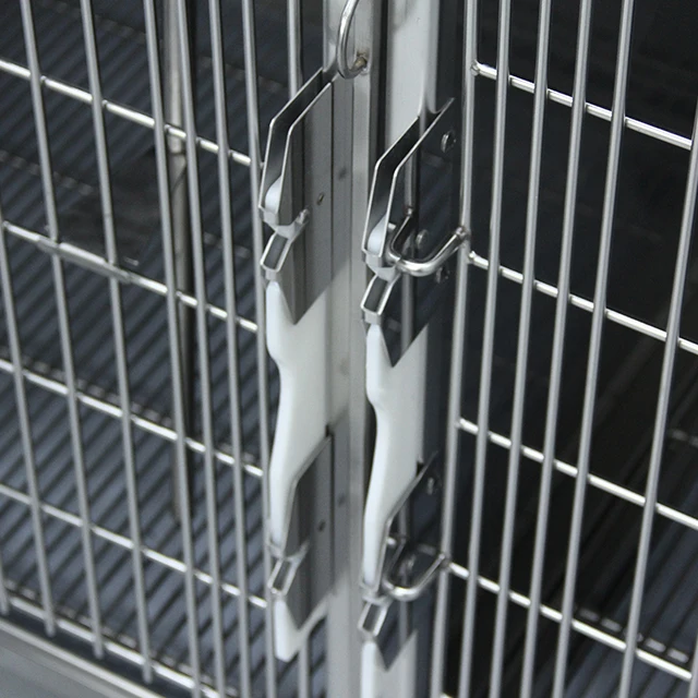 PJJY-05 304 Veterinary Stainless Steel Five Position Combination Hospital Cage For Clinic And Hospital