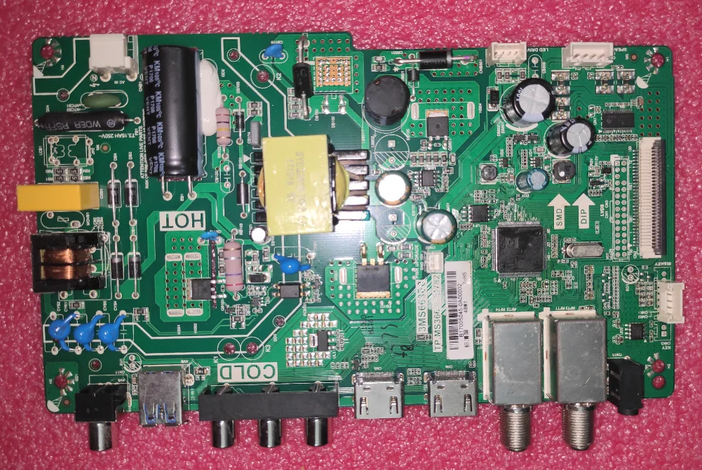 TP.MS3663.PB782  3MS663E0   Three in one TV motherboard 48w 60-72v 30ma