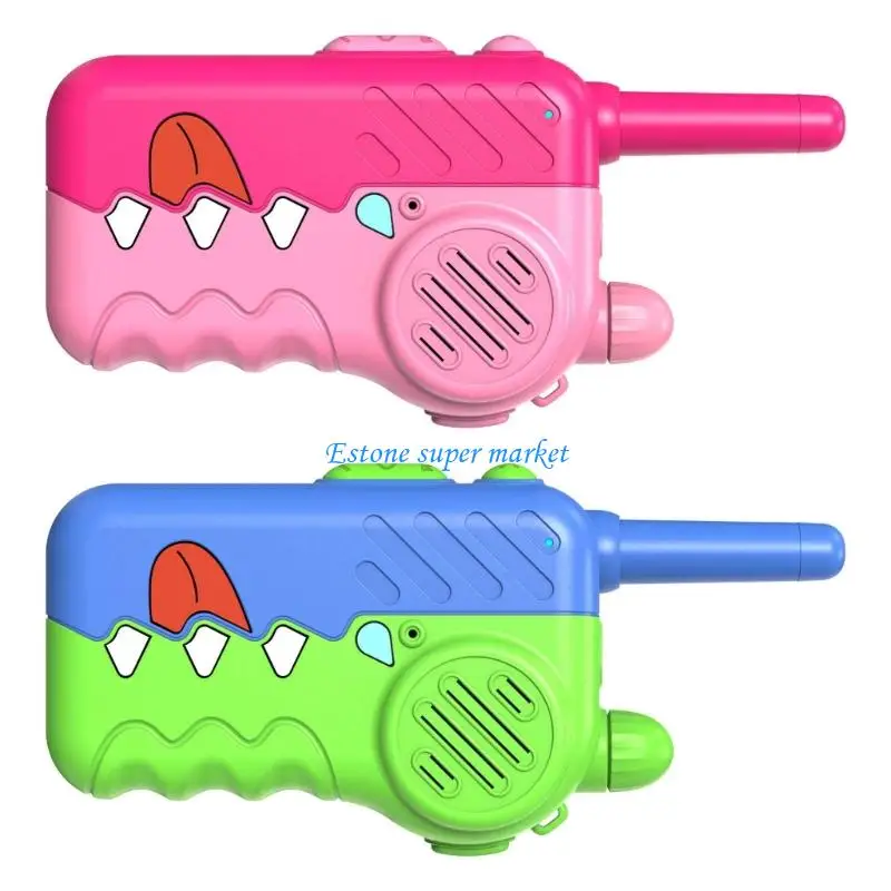 090B 쉬운 조작이 가능한 어린이 워키 토키 미취학 아동을위한 안전한 놀이 교육 장난감 재미있는 야외 모험 장비 학습