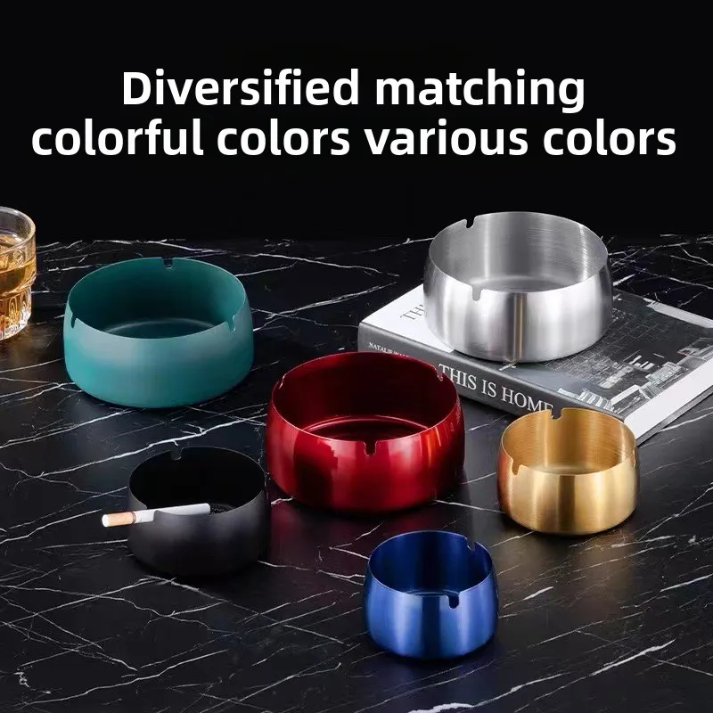 

Креативная ветрозащитная пепельница из нержавеющей стали — утолщенная конструкция с защитой от опрокидывания для улицы, КТВ, рекламы ресторана, рекламы