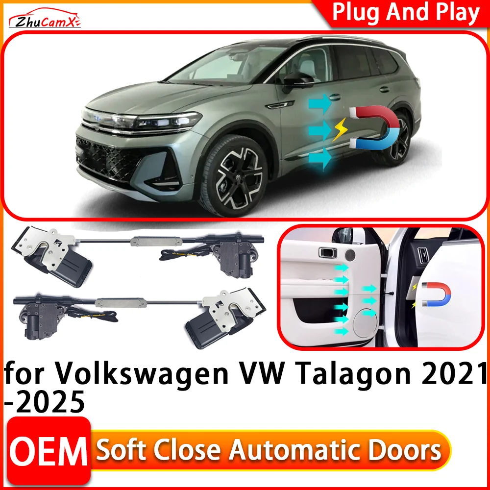 

ZhuCamX for Volkswagen VW Talagon 2021-2025 Automatic Electric Soft Close Door Closer Power Closing Door Comfort Closing System
