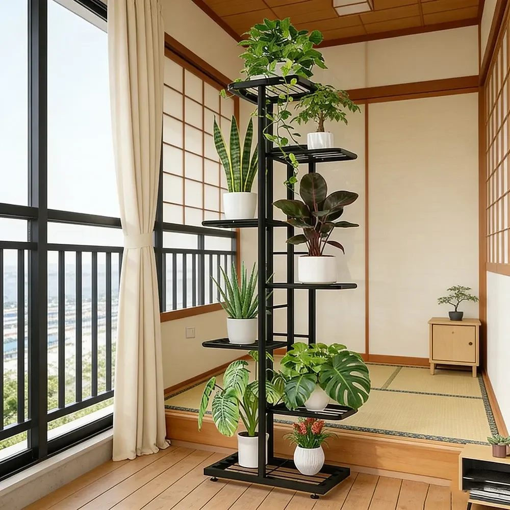 

6 5 4 Tier Plant Stand Home Garden Decor Plant Storage Rack Creative Pot Organizer Stunning Design, Perfect For Indoor Outdoor