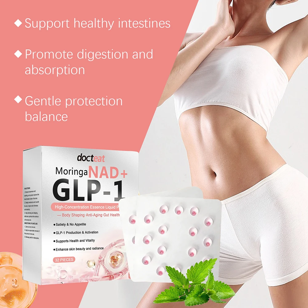 GLP-1 Slimming Health Ultra konzentrierte Essenz flüssige Perlen mit NADS+ Moringa für Gewichtsabbau Fettverbrenner für Männer Frauen