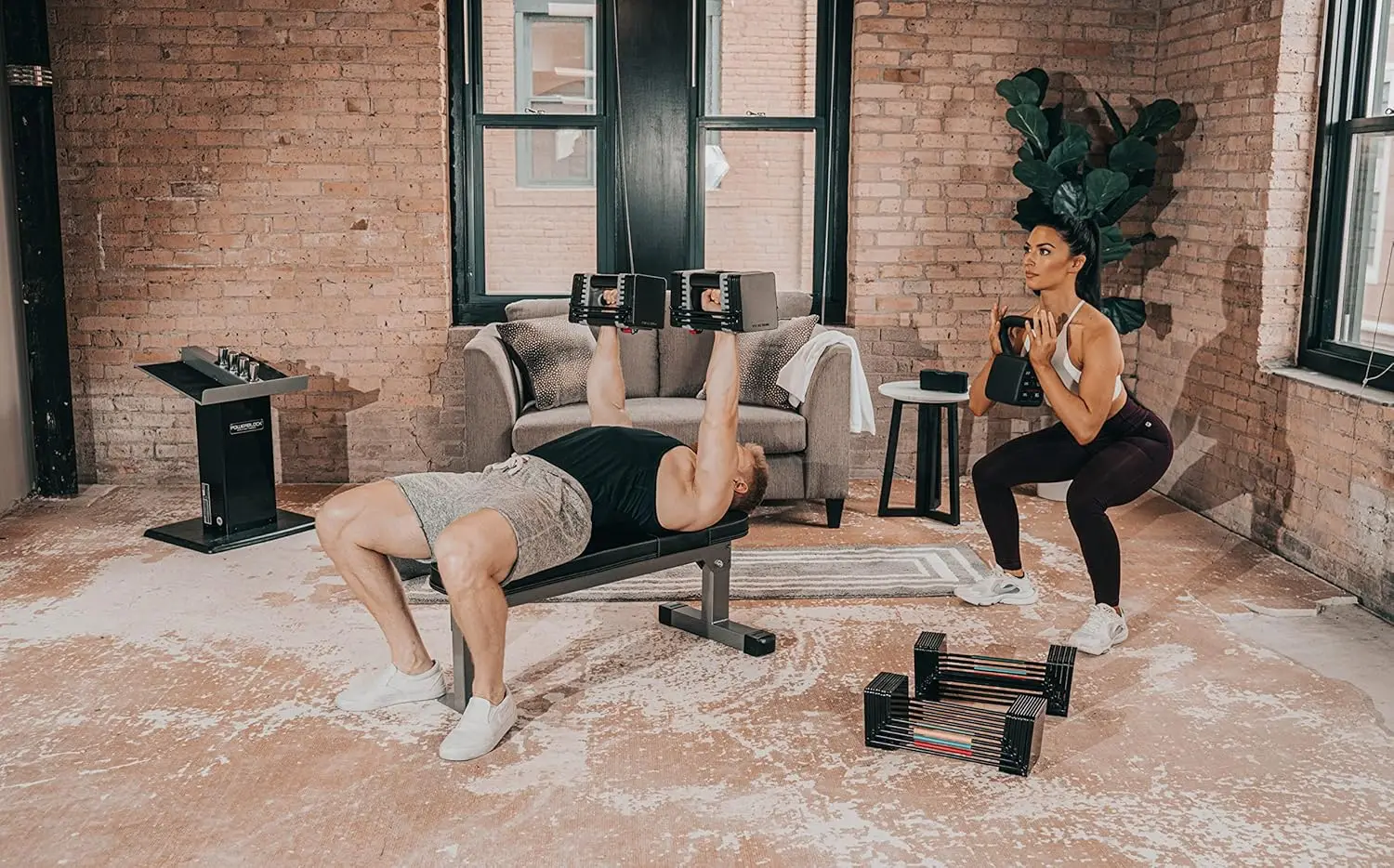 حامل أثقال قابل للطي للصالة الرياضية المنزلية، سهل التخزين، يحمل الأوزان حتى 50 رطلاً