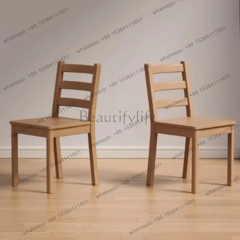 

Dining Chairs Furniture Reading Dressing Stool Log Color Solid Wood Commercial Simple Modern Hotel Canteen Special Restaurant