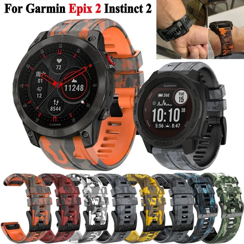 Correa de reloj inteligente de silicona Quickfit de 22mm y 26mm para pulseras Garmin Epix Gen 2 Instinct 2 Fenix 7X 7 6X 6 Pro 5 5X Plus