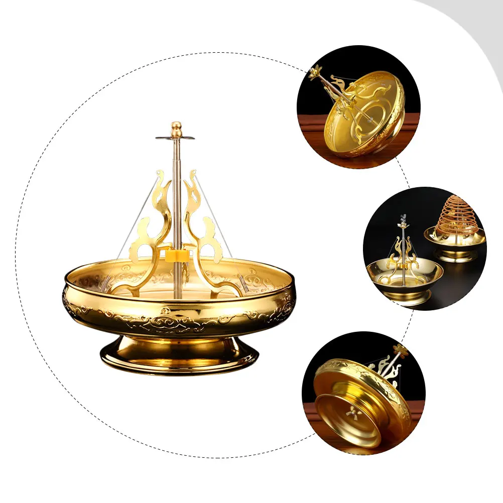 

Tower Incense Burner Alloy Desktop Censer Decorative Home Office Tearoom Incense Stick Stand Coil Holder Adornment