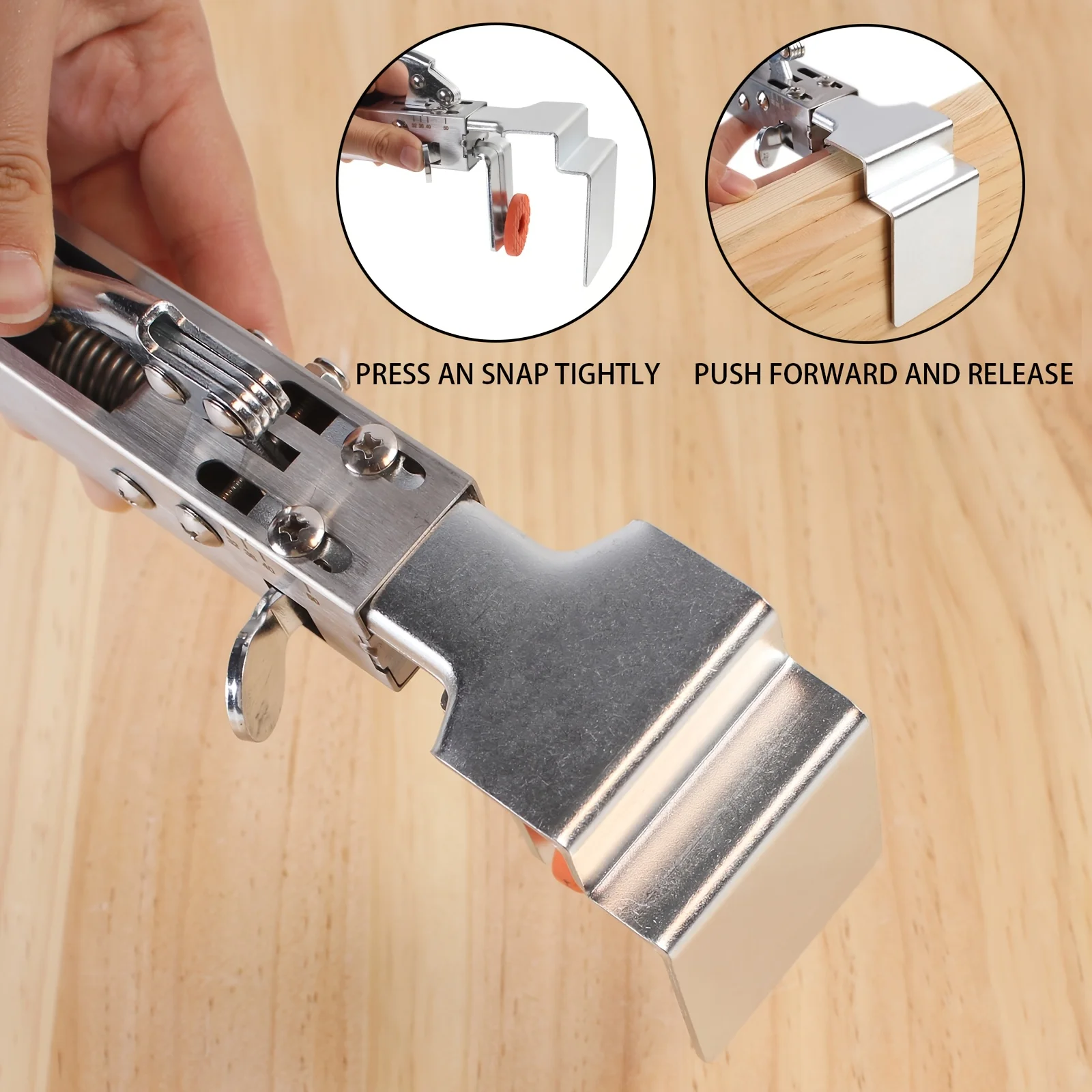 2pcs Adjustable Telescopic Fast Press Drawer Clamp, Metal Woodworking Installation Auxiliary Clamp Holders W/ Orange Rubber Grip