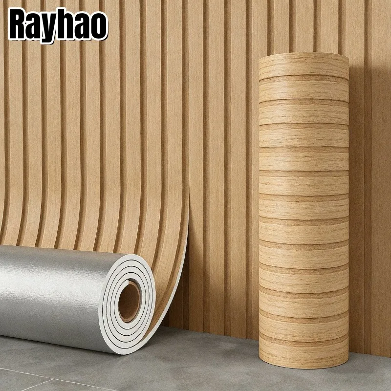 Tapeta imitująca drewno z płaskim wzorem, samoprzylepna, gruba pianka, naklejki ścienne do dekoracji sypialni, kawiarni.