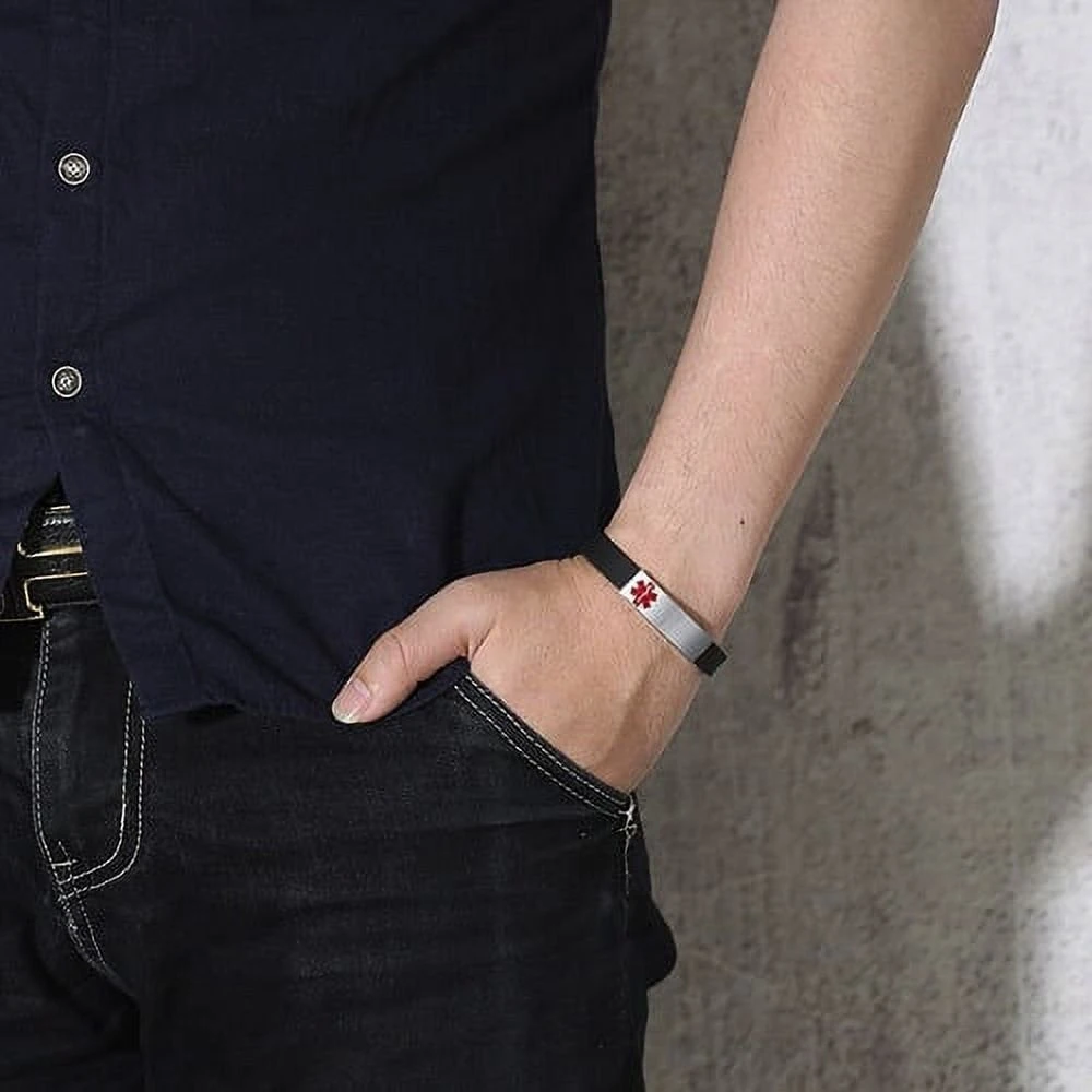 Customized SOS Warning Silicone Bracelet, Practical Gift