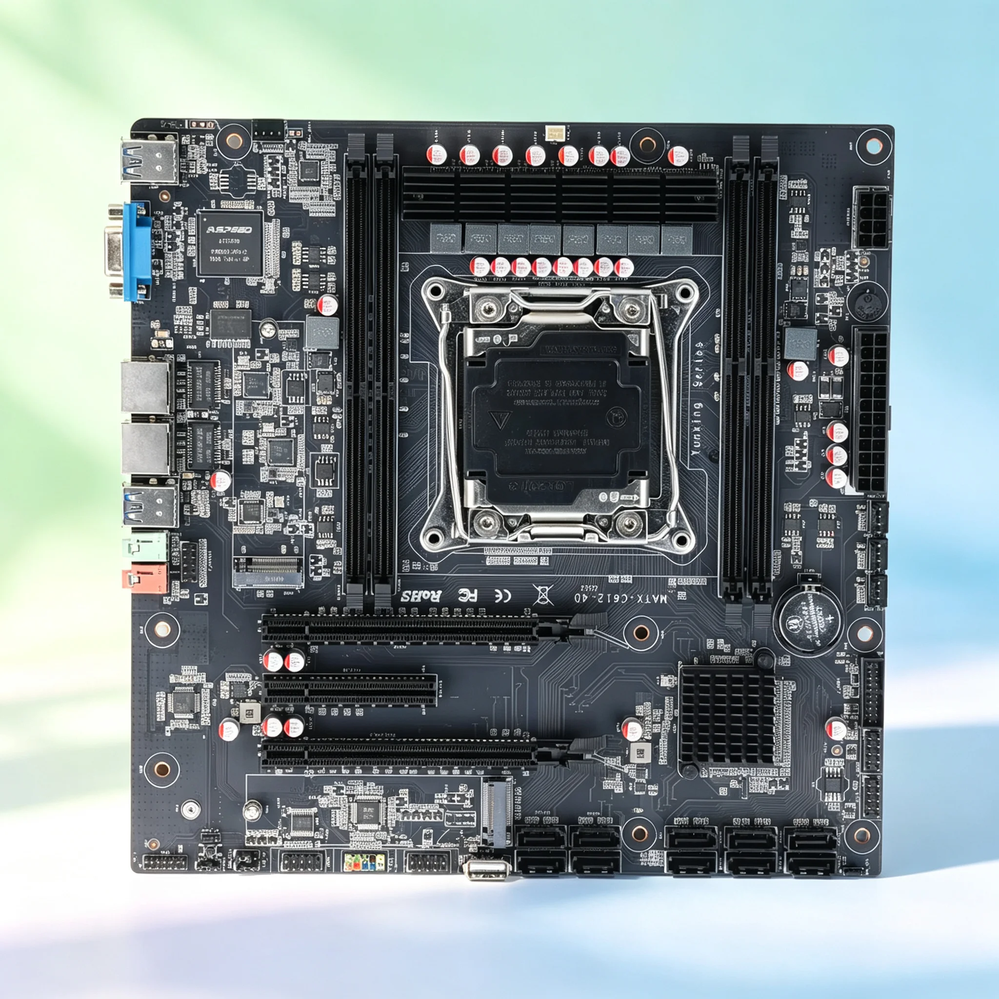 YXC612-4D4 C612 X99 Motherboard kit Set LGA2011-3 Xeon E5 2680 2696 V4 CPU DDR4 ECC RECC RAM Max 256GB 10x SATA Dual 2.5G Server