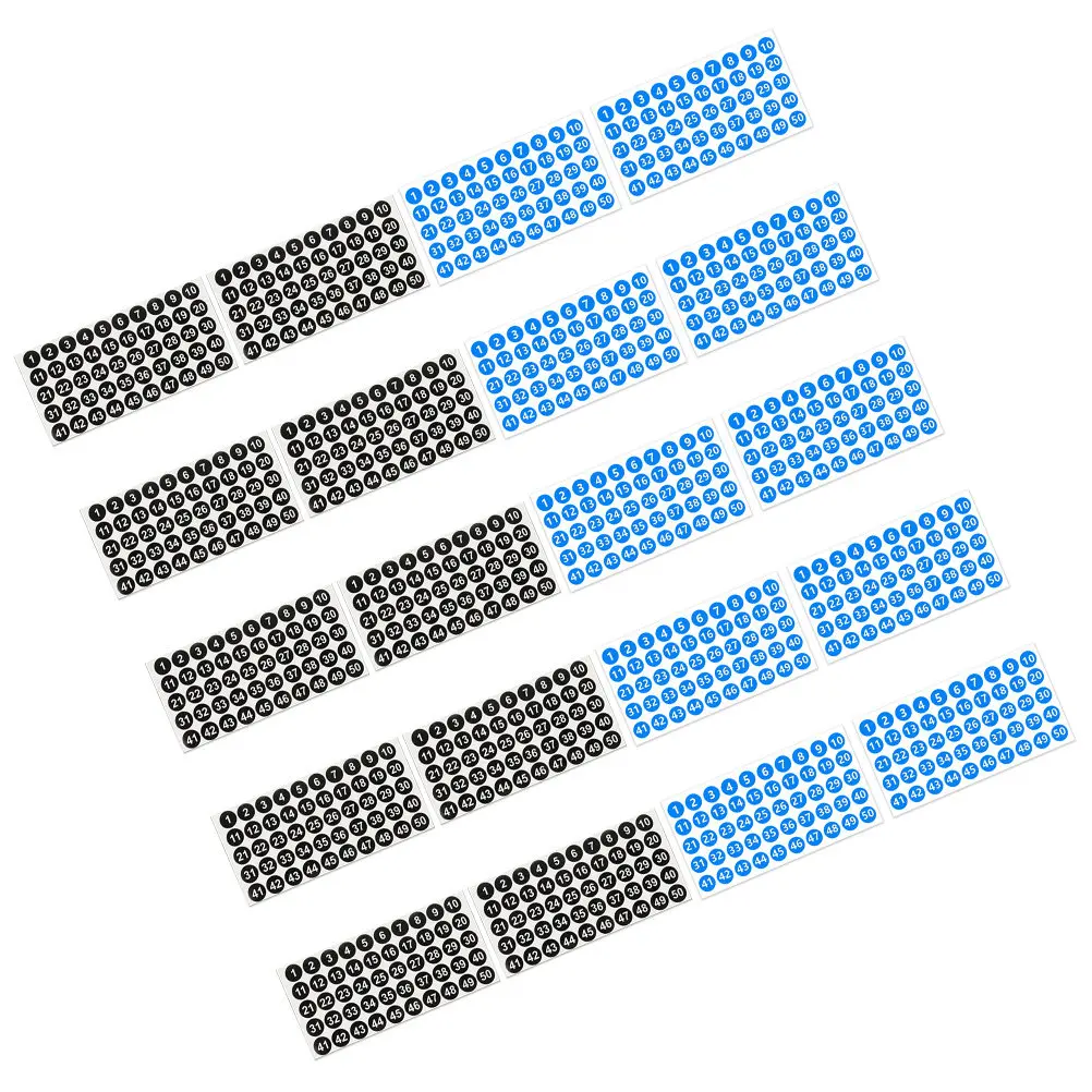 

10pcs Round Digital Stickers 20 Sheets Self-Adhesive Number Labels For Organization Office Classroom Diy Crafts Number