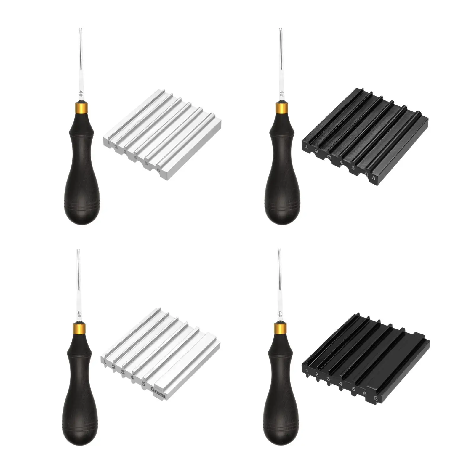 

Leather Edge Skiving Beveler Tool Set Leather Craft Tool Sturdy Multipurpose