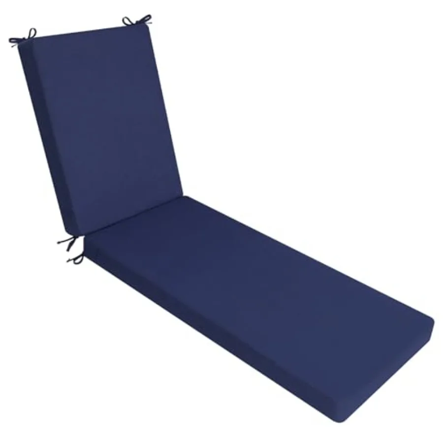 

Outdoor Lounge Chair Cushion 72x21x3 in Rainproof Color Fade-Resistant and Removable Cover Patio Chaise Lounge Cushion with Hig