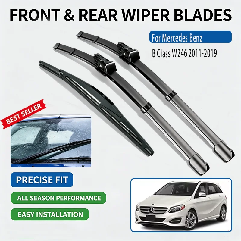 For Mercedes Benz B Class W246 2011-2019 B180 B200 B220 B250 Front Rear Wiper Blades Windscreen Car Accessories