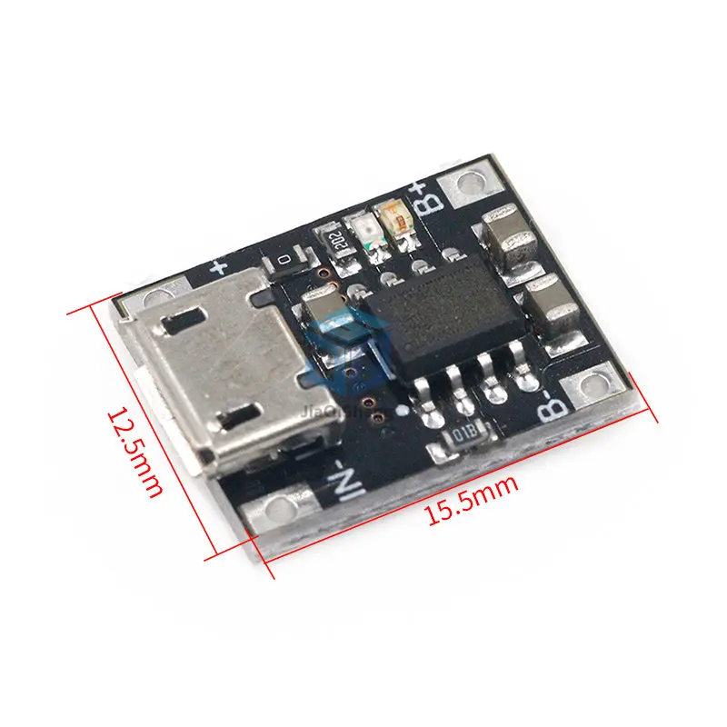 10PCS Single Cell Lithium Battery Charging Charger Module 1A 5V-6V 4.2V TC4056 TC4056A Micro USB Power Supply Board TP4056