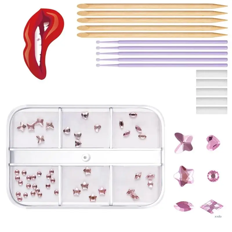 Tooth Gems Kit Tooth Jewelry Kit Fashionable Tooth Artificial Crystal Reflective Tooth for Teeth Party Decorations