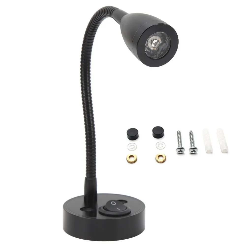 

360 Degree Swivel RV LED Light Warm White Light Gooseneck Light Flexible Light for DC 12V to 24V for Wiring Installation Use RV