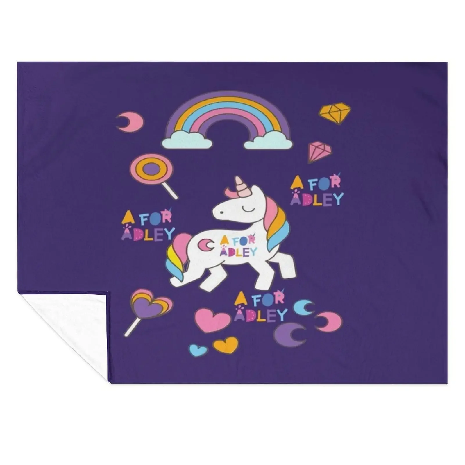 

kawai girl a for adley unicorns cute77 Throw Blanket manga Thermal Winter beds Personalized Gift Blankets