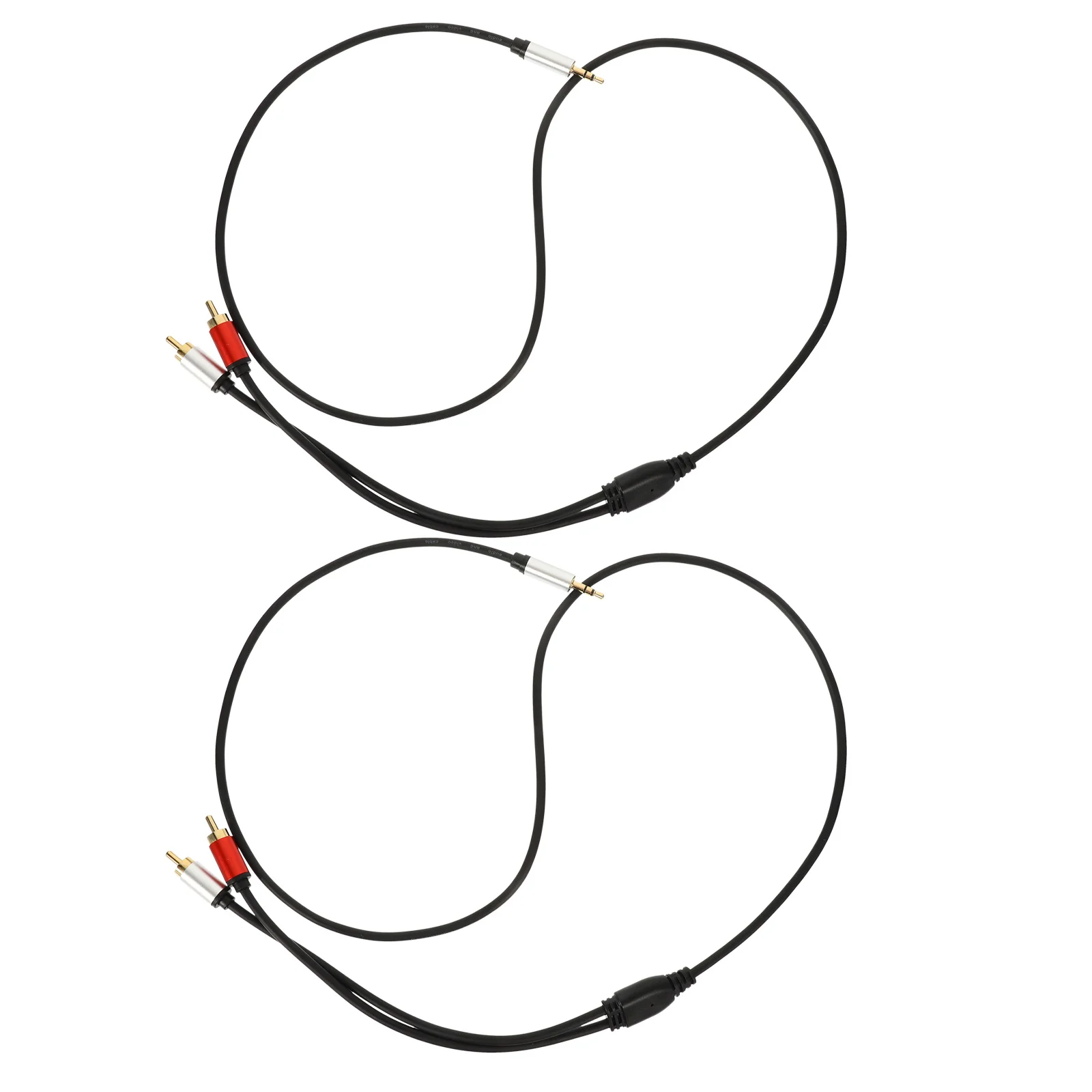 

2pcs Gold Plated 2 To 3.5Mm Audio Cable Aux Cord For Speaker Smartphone Pc Laptop Car Stereo System Tin Copper Wire Multiple