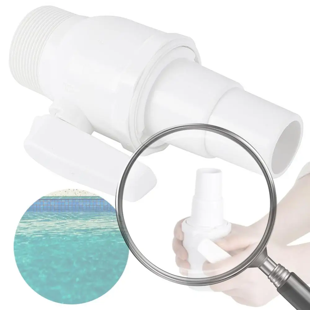 

Двухходовой шаровой кран для регулировки потока воды, клапан для бассейна, максимальное давление 50 фунтов на кв. дюйм, соединитель для фильтра бассейна