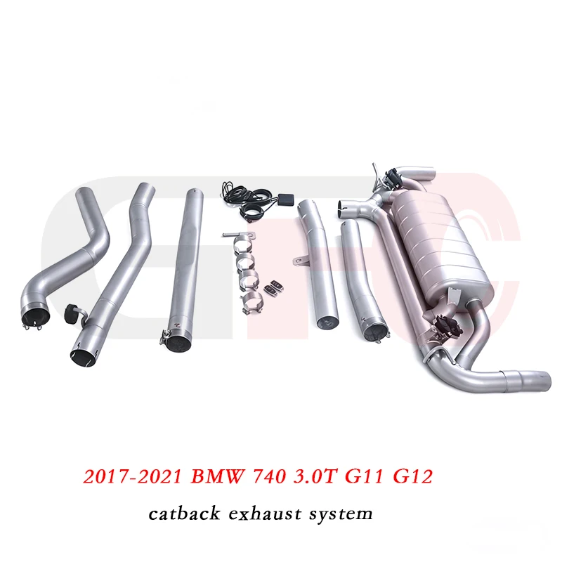 

For BMW 740 3.0T G11 G12 2017-2021 catback high-performance exhaust system, with valve muffler, fits the original car diffuser