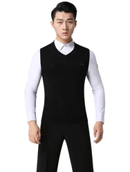 2023 New Modern Dancer Men's Clothing V-neck Vest National Standard Dance Clothing Modern Dance Clothing