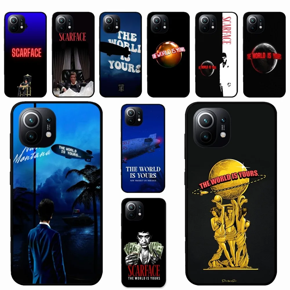 Scarfaces The World Is Yours Phone Case For Xiaomi Mi 5X 8 9 10 11 12 lite pro 10T PocoX3pro PocoM3 Note 10 pro lite