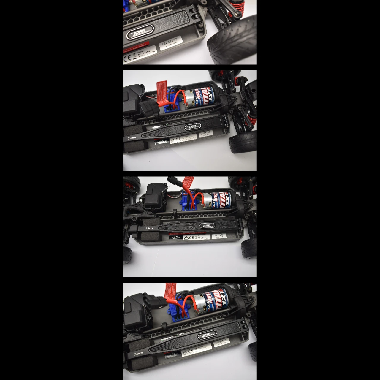 GPM TRAXXAS 1/10 4-TEC 3.0 Corvette Stingary Alu Battery Hold-Down Plate