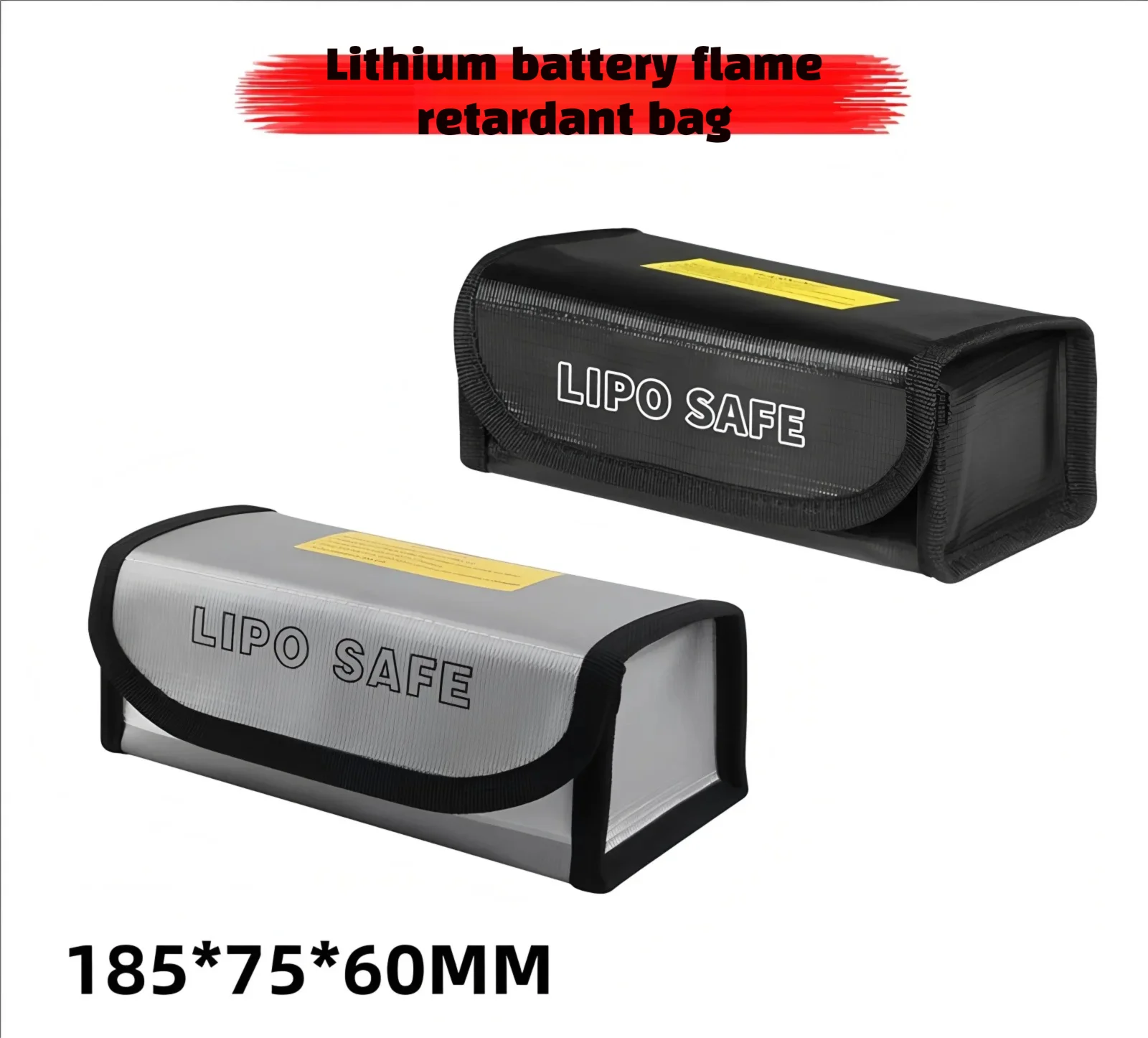 Lipo Battery Safety Bag 185x75x60mm Mini Waterproof Fireproof Explosion-Proof Portable for FPV Racing Drones