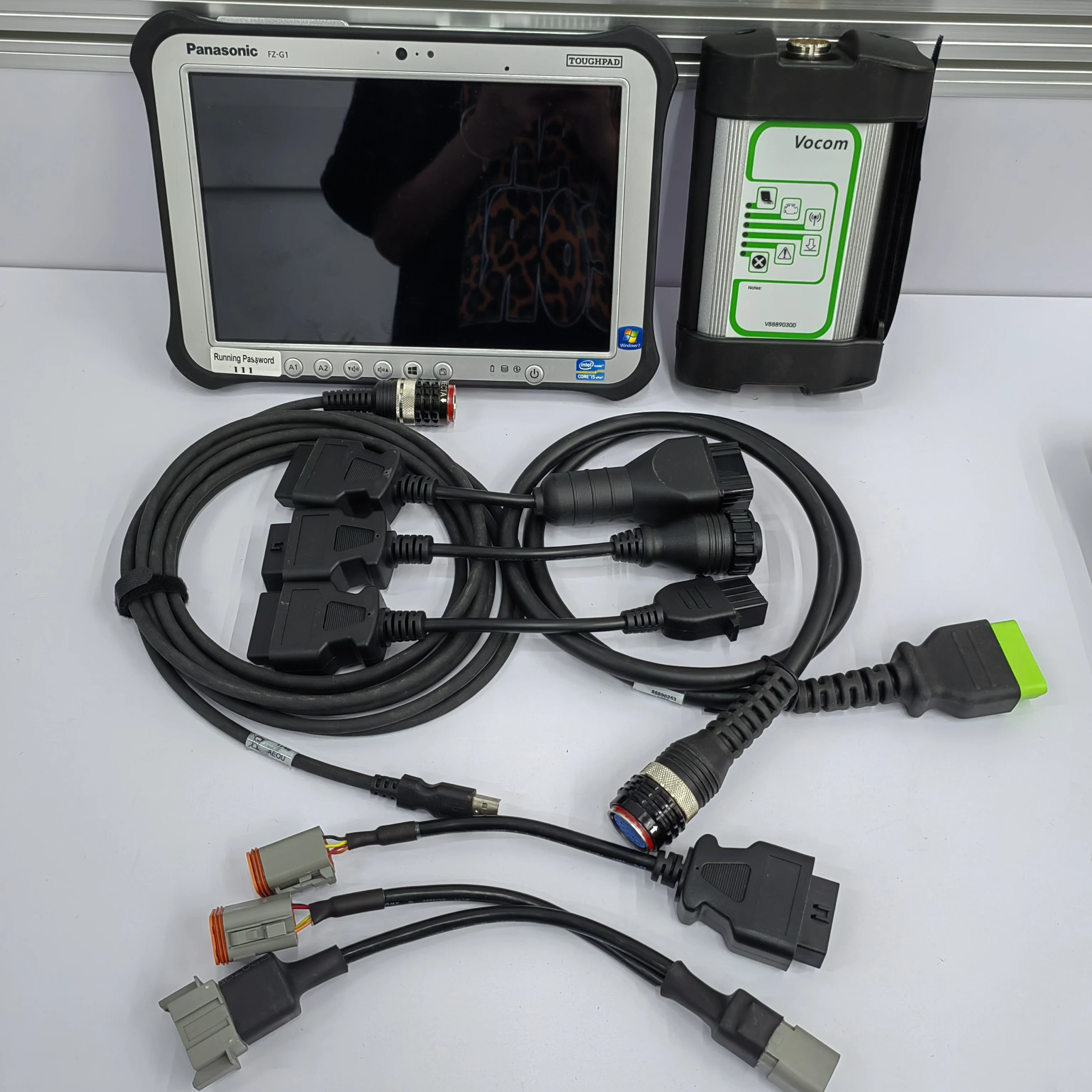 For Getac V110/CF53 Laptop Vodia Marine Diesel Engine Industrial Engine EPC Vodia5 VOCOM Diagnostic Tool Software Installed Full