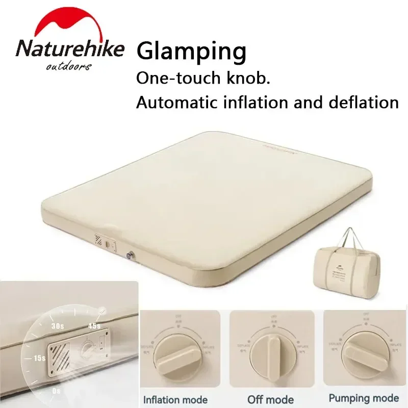 

Naturehike New Self-inflating Air Mattress Outdoor Camping Portable Sponge Inflatable Mat Outdoor Cushion With Pump 2-3 Person