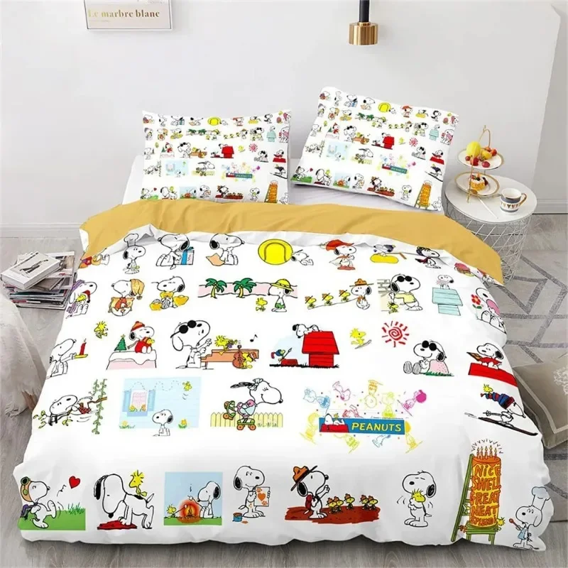 Snoopys de dibujos animados, gran oferta, funda nórdica, juego de cama de Feliz Navidad, tamaño Queen King, tamaño completo para vacaciones, dormitorio, adolescentes, regalos para mujeres