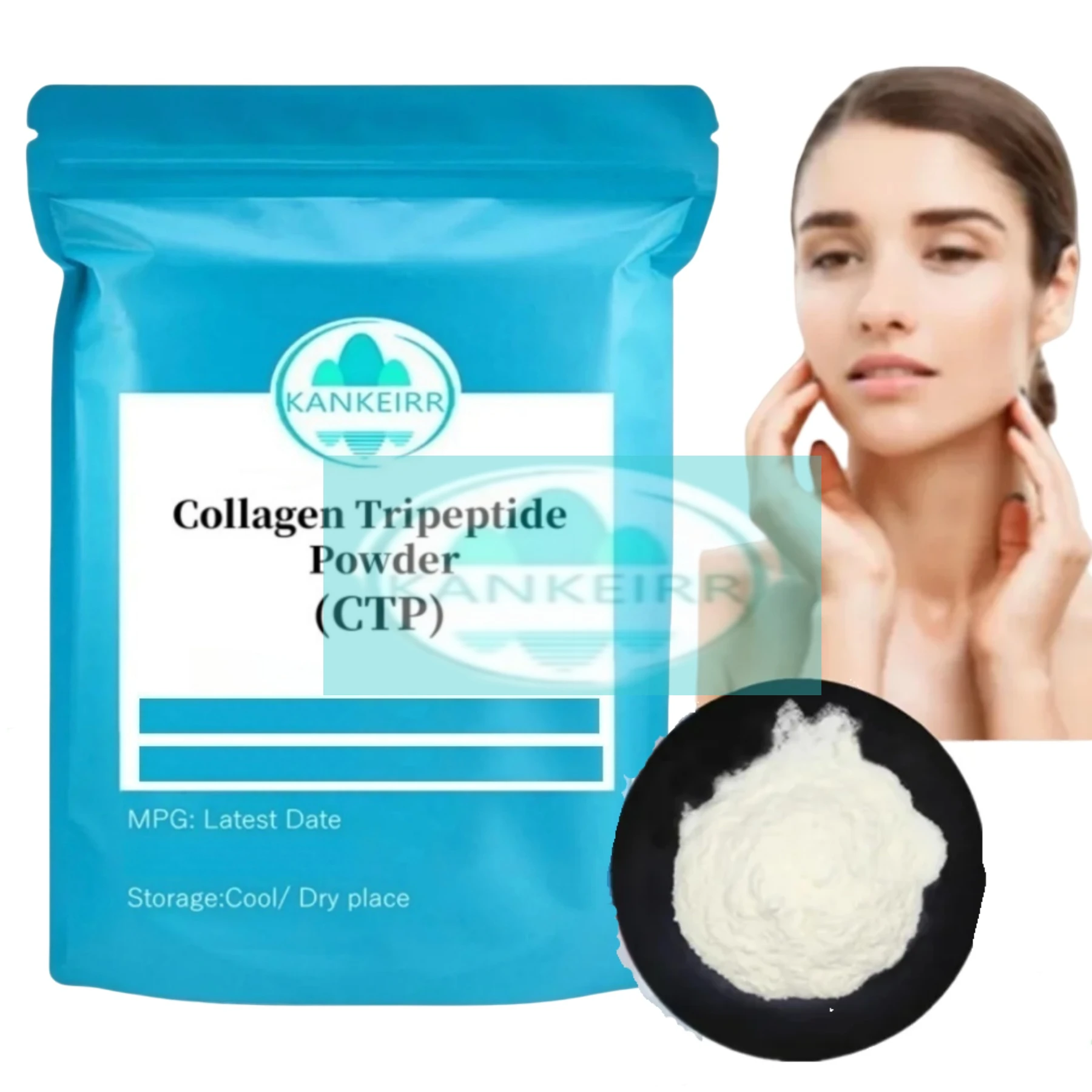 

Cosmetic Raw Material 50-1000g Collagen Tripeptide Powder, Skin Whitening High Quality