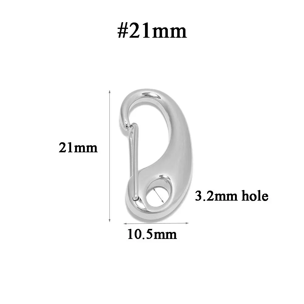 5 stücke Edelstahl d Hummer Verschlüsse Feder haken Schlüssel anhänger Taschen Schnapp verschluss Schnallen Anschlüsse DIY Schmuck Zubehör