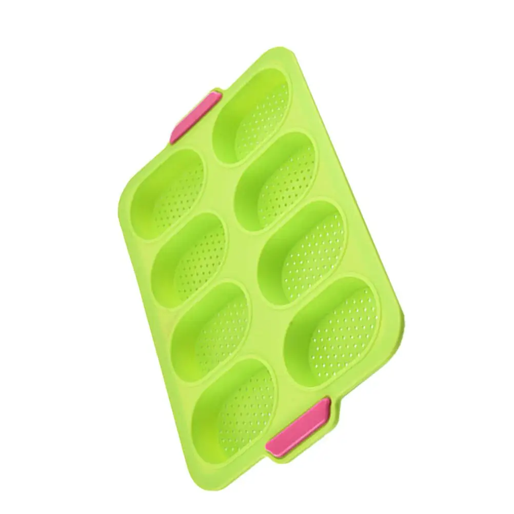 

Silicone Baking 8 Slots Green Fondant Bread Decor Tools Cake Mould Oven Safe Non Baking Mould Stick Easy Clean