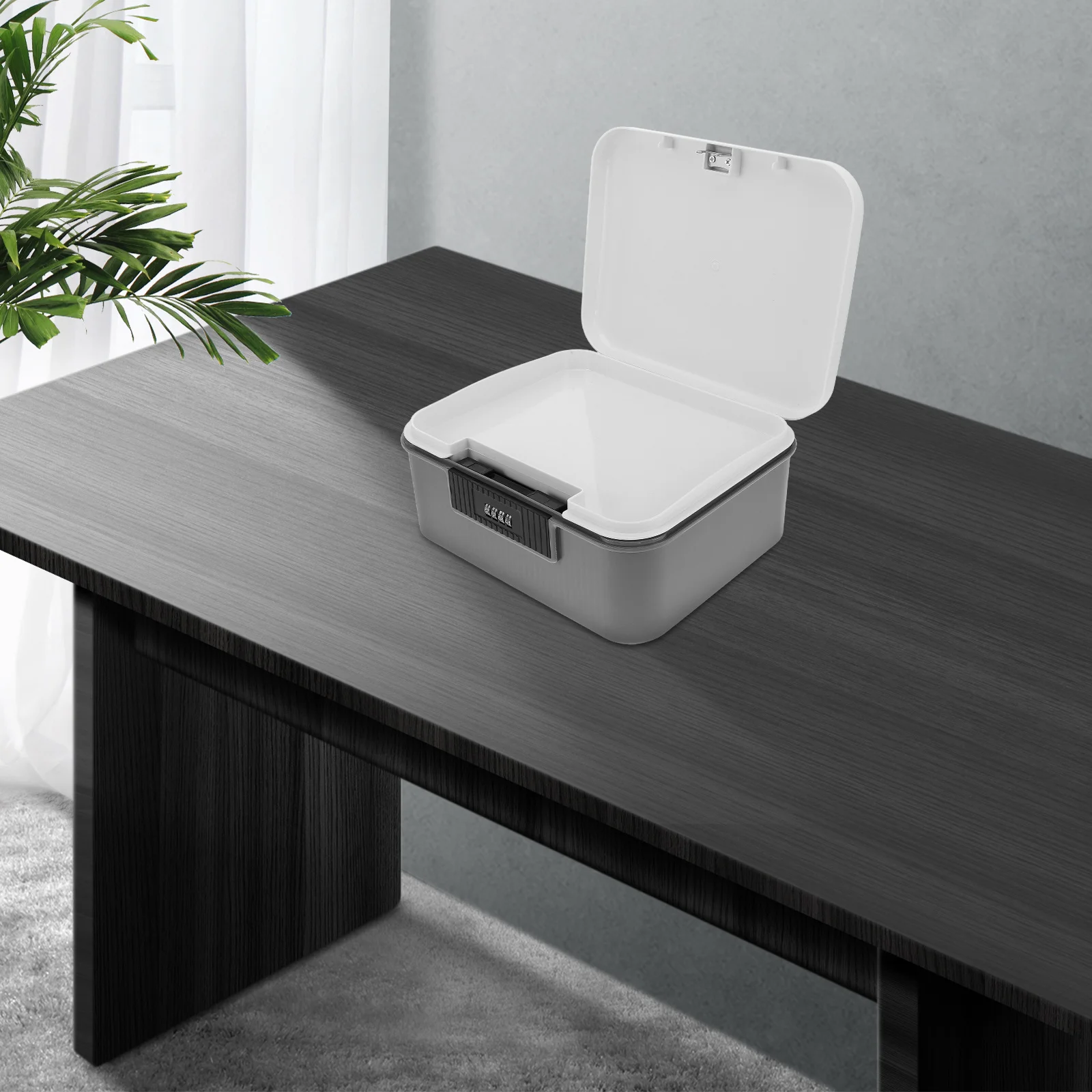 صندوق تخزين بقفل مجمع، منظم آمن، تصميم واسع، حماية الخصوصية، استخدام المنزل والمكتب والمدرسة والسفر