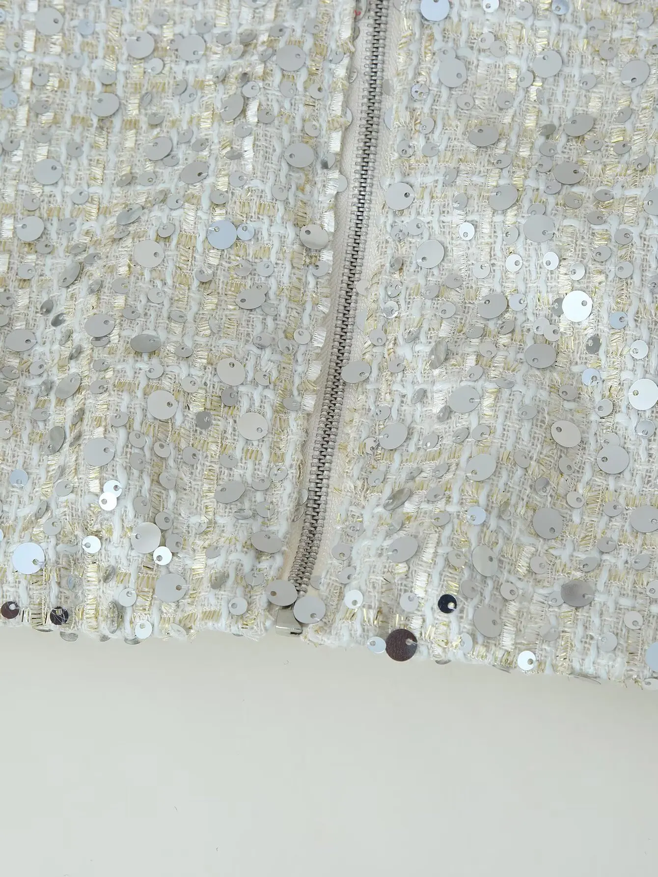 DiYiG Women 2025 Autumn New Fashion Sequin Jacket Retro Long Sleeve Chic Zipper Joker Crewneck Jacket Outerwear Mujer