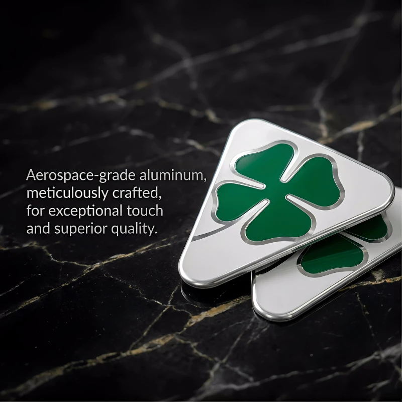 1 Pair Aluminum Fender Decoration Stickers Four Leafs Clover For Alfa Romoe Giulia Stelvio Exterior Stickers Car Accessories