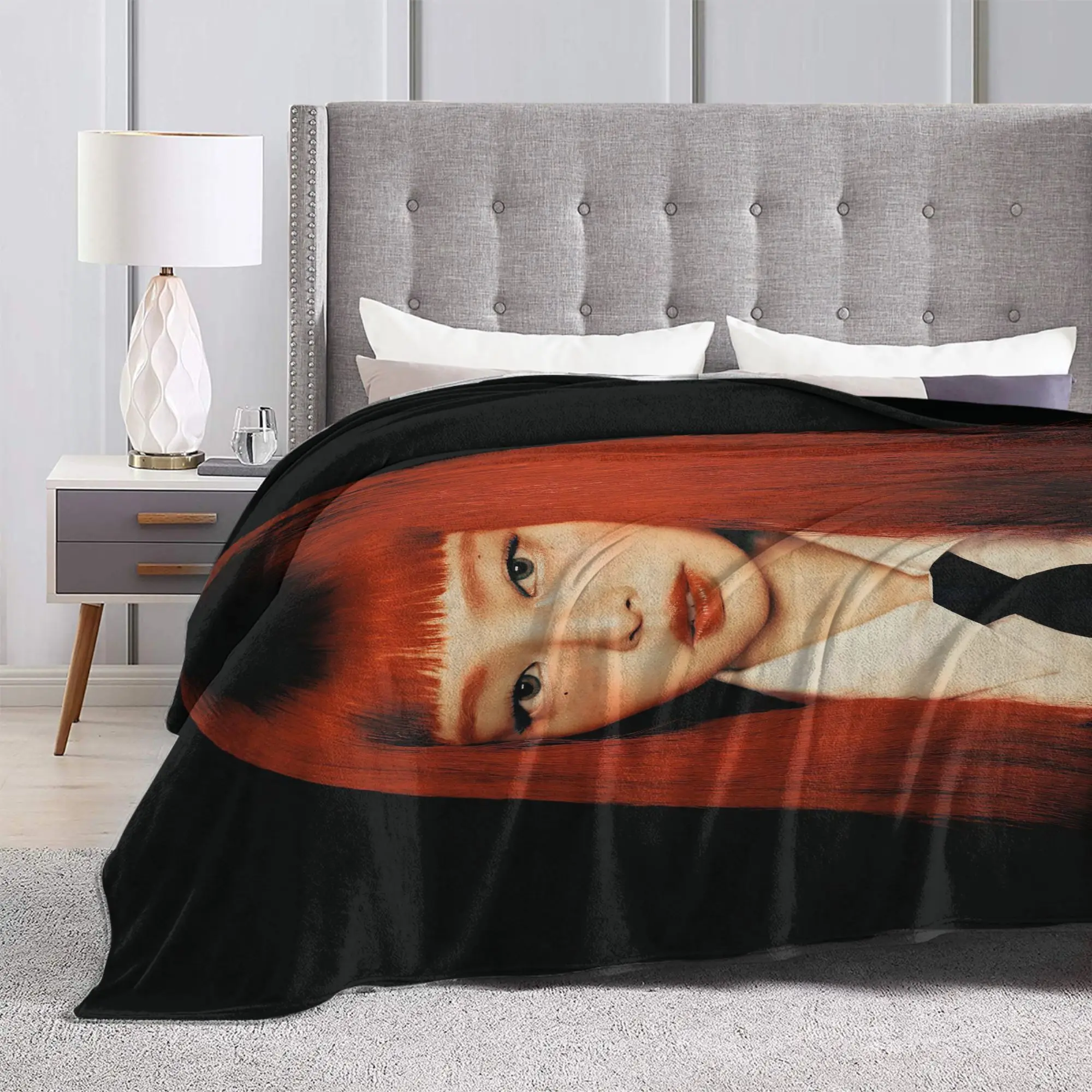 Jennie Ruby Blankets Velvet Spring/Autumn   Multifunction Lightweight Thin Throw Blanket for Bedding Couch Rug Piece