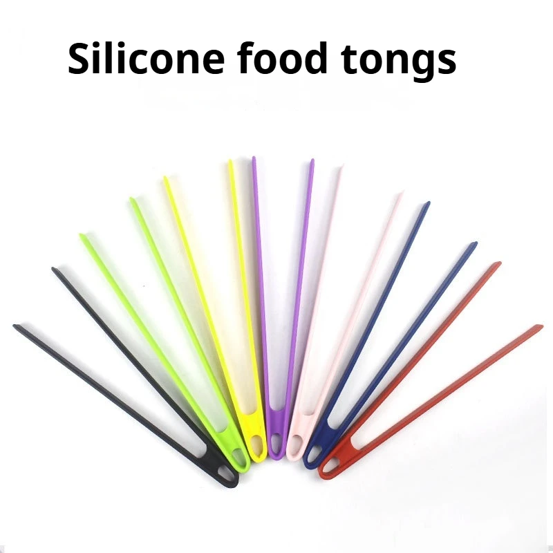 

Щипцы для салата, кухонная утварь, противоскользящие силиконовые аксессуары для кухни, зажим для барбекю, плоскогубцы с тремя зубцами, посуда, инструмент для барбекю, бар