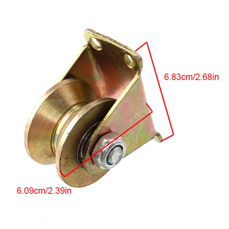 60MM Diameter Heavy Duty Triangle Wheel - U-Shaped Bearing Groove Pulley Track Wheel & Movable Door Caster Guide Wheel