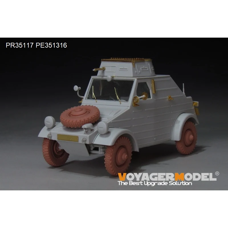 Voyager Model PR35117 WWII German Kubelwagen Type 82 Early Wheels Patten 2（GP）(No Tank)