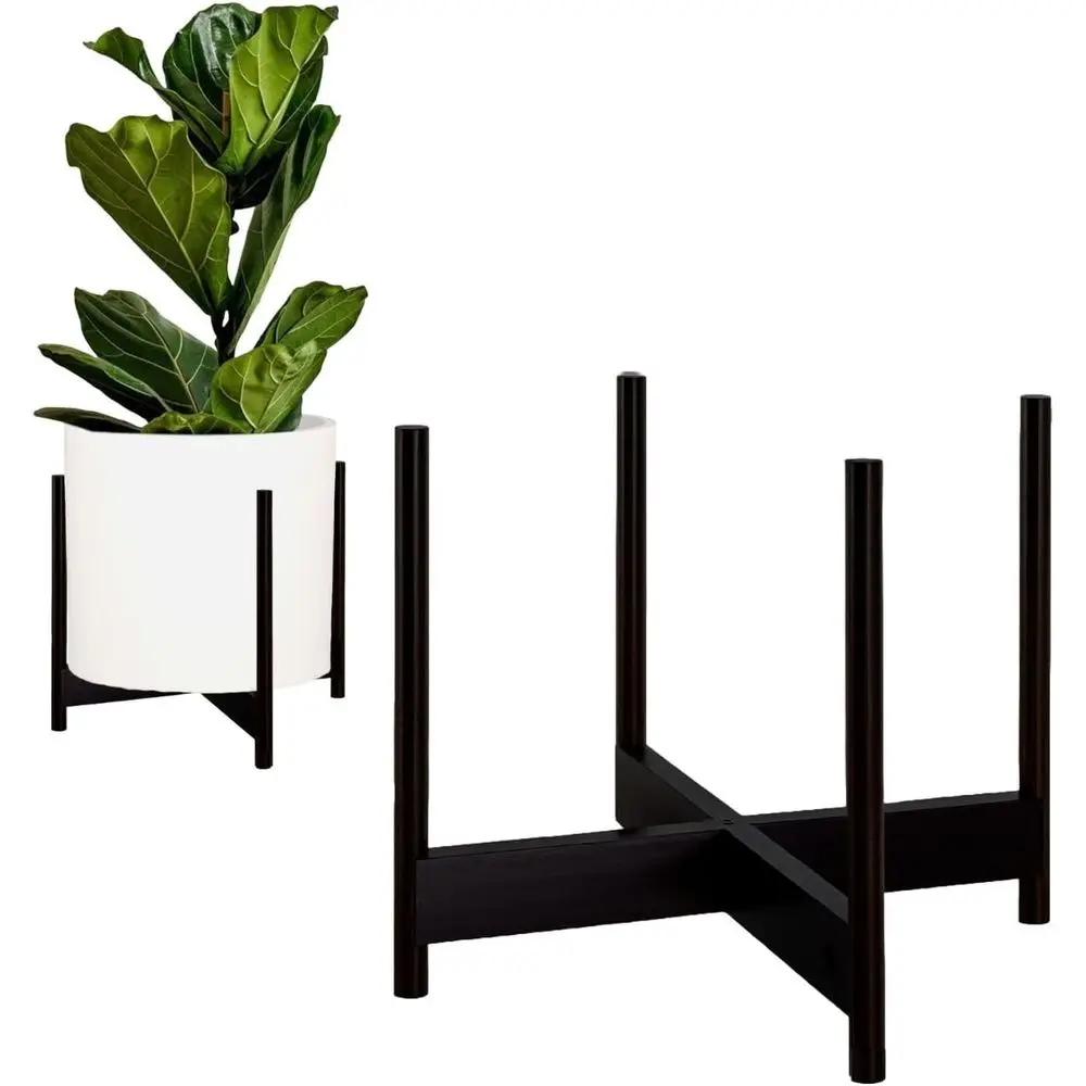 

Подставка для цветочных горшков из дерева в стиле середины века, фиксированный размер 14,9 дюйма; очень большая подставка для больших комнатных растений; подставка для цветочных горшков для больших комнатных растений.