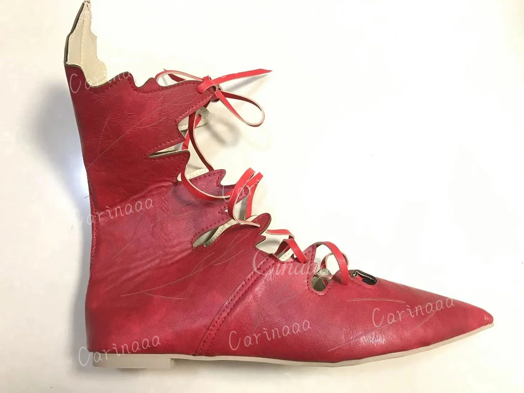 Feminino gótico medieval retro elf bruxa folhas rendas até sapatos cosplay traje do vintage princesa palácio carnaval festa cavaleiro botas