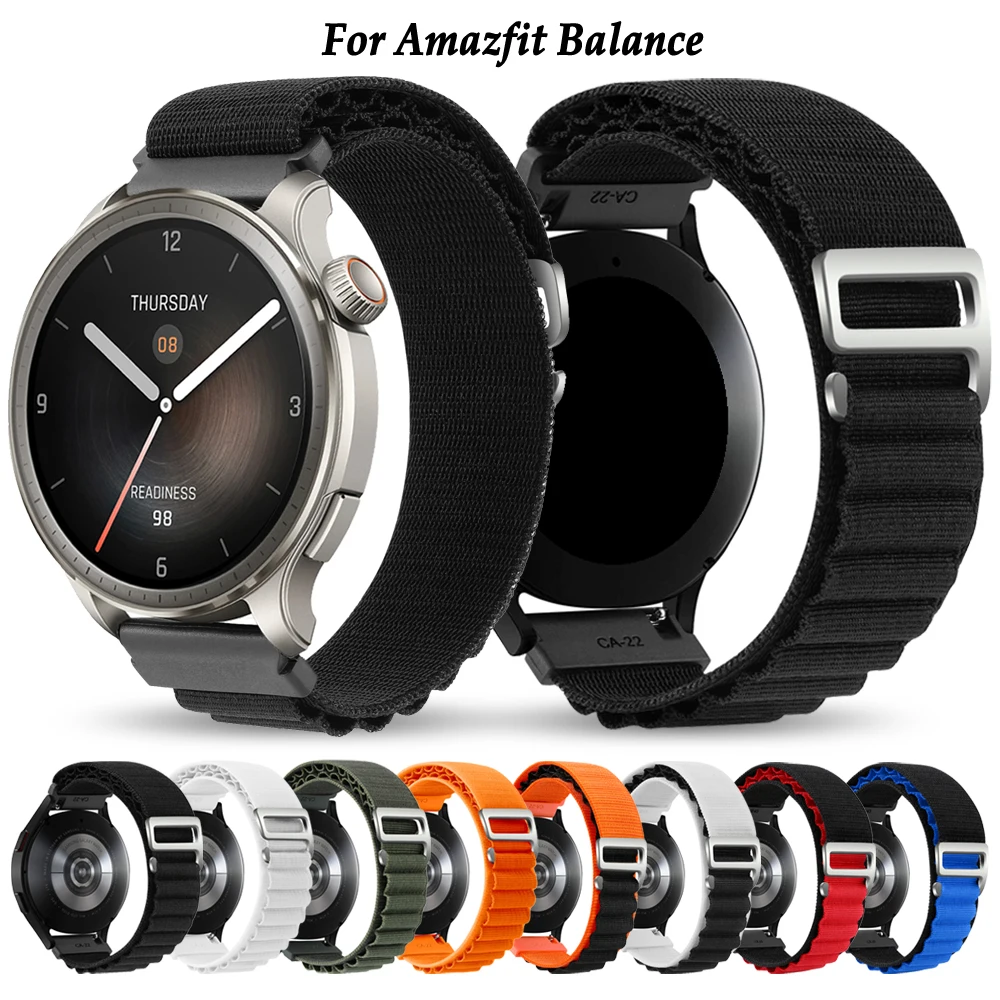 22mm Nylon Strap For Amazfit Balance Watch Band Bracelet For Amazfit GTR 4/GTR 3 Pro/GTR 2e/GTR 47mm Smartwatch Accessories