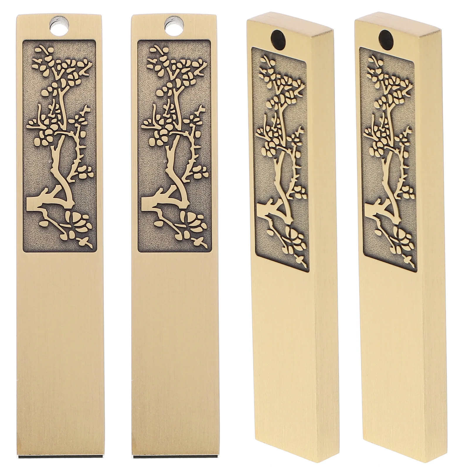 

4Pcs USB Disk Protective Cover Zinc Alloy Material Anti Deform Wear Resistant Exquisite Plum Blossom Case U Disk Shell