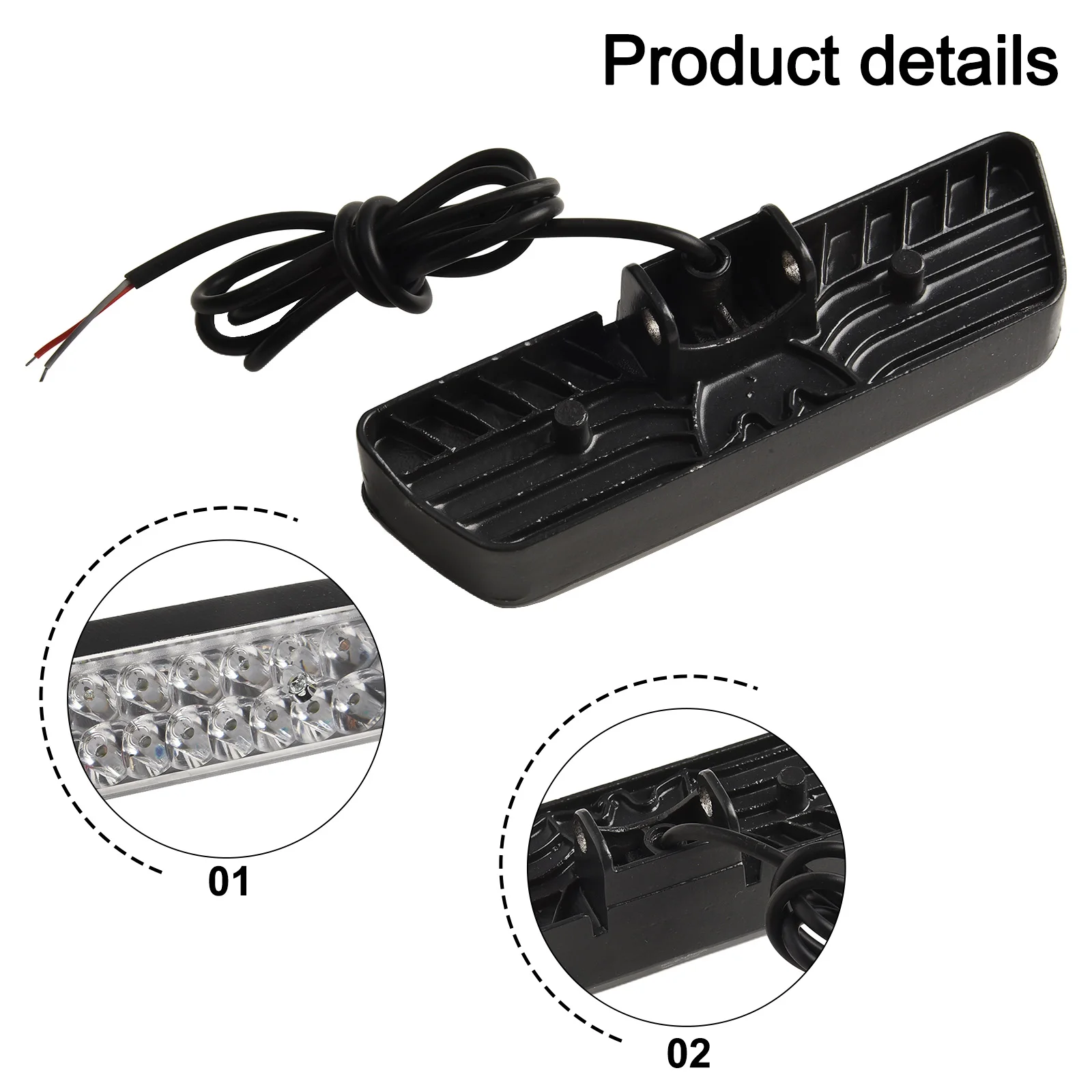 12V-85V  Electric Bicycle Headlight Ultrabright Truck Modification Light Front Light 18 LED Lamp E-bike Lights Parts