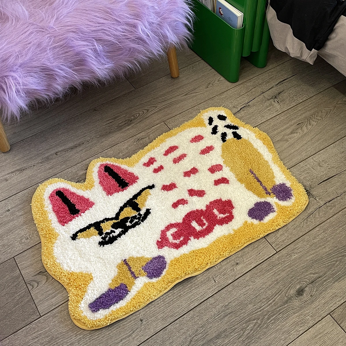 

Tufting Animal Bathmat Soft Bathroom Door Mat Fluffy Rug Bedroom Foot Carpet Floor Safety Pet Pad Aesthetic Home Room Decor