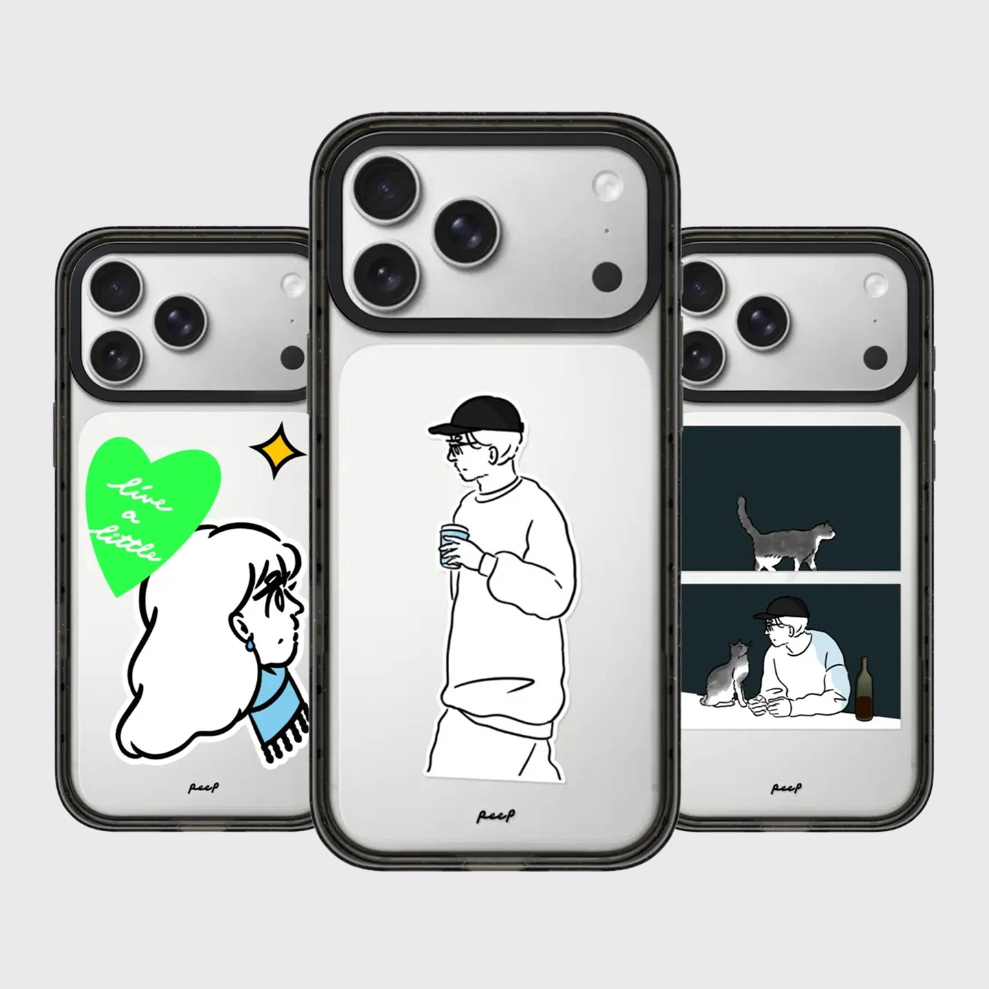 Cat Boy Illustration Impact Black Border Magnetic Phone Case Cover for IPhone 13 14 15 16 17 Pro Max Case for IPhone Air
